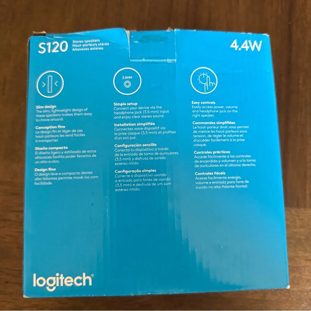 Logitech S120 Stereo Speakers - Blue Box
